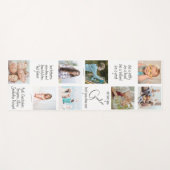 ホワイトモダンタイポグラフィフォトコラージュおばあちゃん ヨガマット (正面(横))