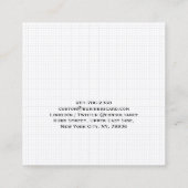 ホワイトモダントレンディーチェックミニマルプロフェッショナル スクエア名刺 (裏面)
