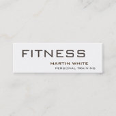 ホワイトモダンパーソナルトレーナージムボディビル スキニー名刺 (正面)