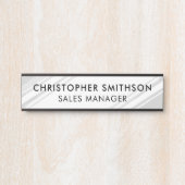 ホワイトモダンプロフェッショナルプレート変更可能事務所 サインプレート (正面)