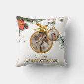 ホワイトモダンメリークリスマス装飾用クッション16インチx 16 クッション (裏面)