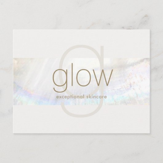 ホワイトモダンモノグエレガントラムシーシェルストライプ ポストカード (正面)