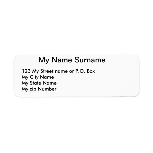 ホワイトモダン差出人住所ラベル ラベル (正面)