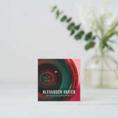 ホワイトモダン文字の撮影者 スクエア名刺 (スタンド正面)