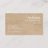 ホワイトモダン文字クラフトペストリーシェフベーカリー 名刺 (裏面)