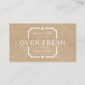 ホワイトモダン文字クラフトペストリーシェフベーカリー 名刺 (正面)