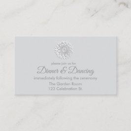 ホワイトモダン紙カットマンダラ披露宴 エンクロージャーカード