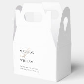 ホワイトモダン結婚の感謝 フェイバーボックス (オープン)