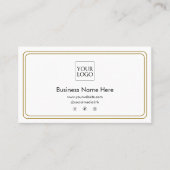 ホワイトモダン金ゴールドカフェサロンロイ ロイヤリティカード (正面)