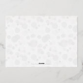 ホワイトモダン金ゴールドスクリプト《写真》ぼけ味メリークリスマス 箔招待状 (裏面)