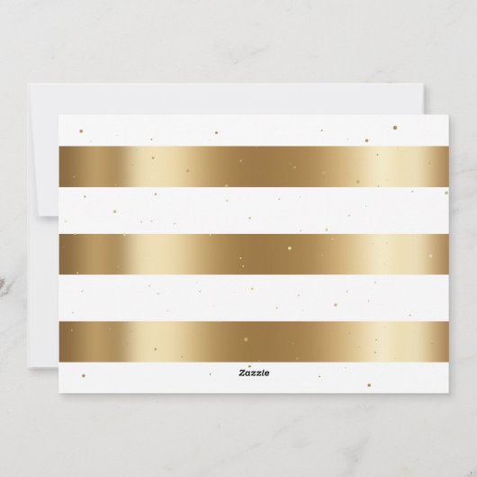 ホワイトモダン金ゴールド写真コラージュクリスマスカード シーズンカード (裏面)