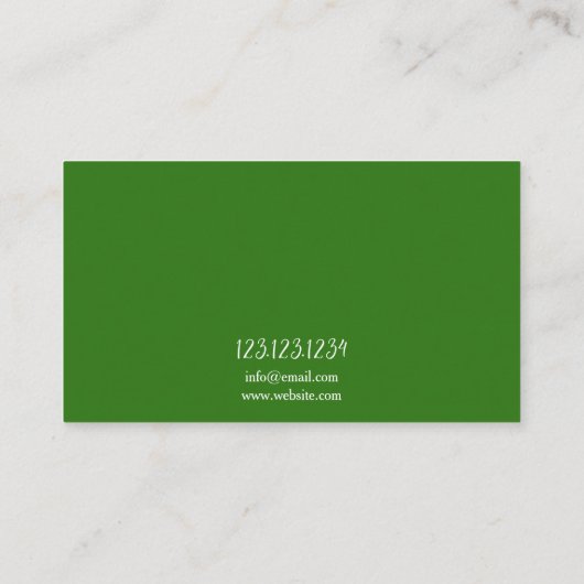 ホワイトモダン&グリーンミント離れマッサージセラピー 名刺 (裏面)