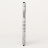 ホワイトモダン&シルバーフェイクグリッター大理石 Case-Mate iPhoneケース (裏面/右)