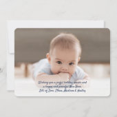 ホワイトモダン・ドユニークーブ・ピース2 Photo Navy Blue シーズンカード (裏面)