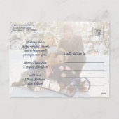 ホワイトモダン・ドユニークーブ・ピース2 Photo Navy Blue シーズンポストカード (裏面)