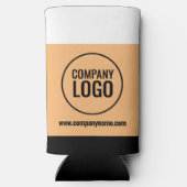 ホワイトモダン・ピーチ・ブラック・カンパニー・ロゴWebサイト スリム缶クーラー (裏面)