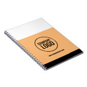 ホワイトモダン・ピーチ・ブラック・カンパニー・ロゴWebサイト ノートブック (右側)