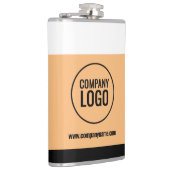 ホワイトモダン・ピーチ・ブラック・カンパニー・ロゴWebサイト フラスク (右)