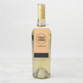 ホワイトモダン・ピーチ・ブラック・カンパニー・ロゴWebサイト ボトルネックタグ (ボトル)