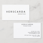 ホワイトモダン&ブラックはっきりしたデザインスタジオ美しい 名刺 (正面/裏面)