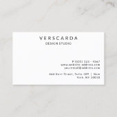 ホワイトモダン&ブラックはっきりしたデザインスタジオ美しい 名刺 (裏面)