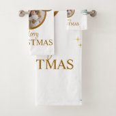 ホワイトモダン・メリークリスマス・バスルーム・タオル・セット バスタオルセット (インサイチュ)