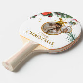 ホワイトモダン・メリー・クリスマス卓球ラケット 卓球ラケット (正面アングル)