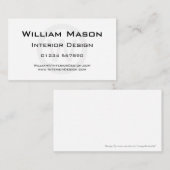 ホワイトモノグラムサークル – プロフェッショナル名刺 名刺 (正面/裏面)