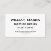 ホワイトモノグラムサークル – プロフェッショナル名刺 名刺 (正面)