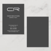 ホワイトモノグラムユニークグモダンレイ名刺 名刺 (正面/裏面)