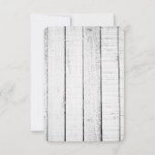 ホワイトモノグラム素朴ブライダルシャワー招待 招待状 (裏面)