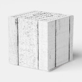 ホワイトモノグラム素朴結婚式の引き出物ボックス フェイバーボックス (裏面サイド)