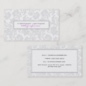 ホワイトモノトーンクリーンフローラマスク2 名刺 (正面/裏面)