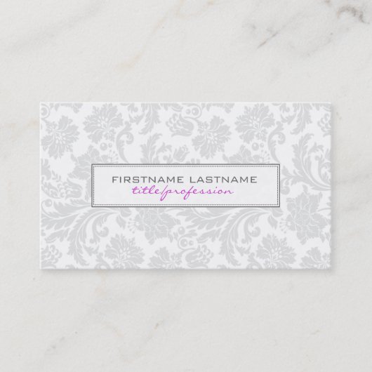 ホワイトモノトーンクリーンフローラマスク2 名刺 (正面)