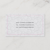 ホワイトモノトーンヴィンテージフローラのマスク 名刺 (裏面)