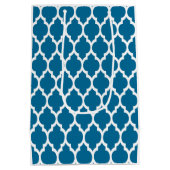 ホワイトモロッコクローバーパターン#4 ミディアムペーパーバッグ (裏面)