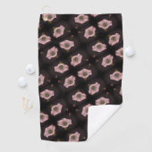 ホワイトモーニンググローリーフラワークローズアップパターン ゴルフタオル (インサイチュ)