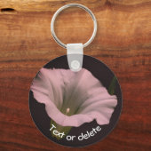 ホワイトモーニンググローリーフラワーパーソナライズされた キーホルダー (正面)