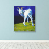 ホワイトヤギ絵画ズ キャンバスプリント (インサイチュ (ウッドフロア))