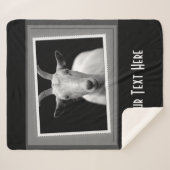 ホワイトヤパーソナライズされたギ撮影プリント シェルパブランケット (正面(横))