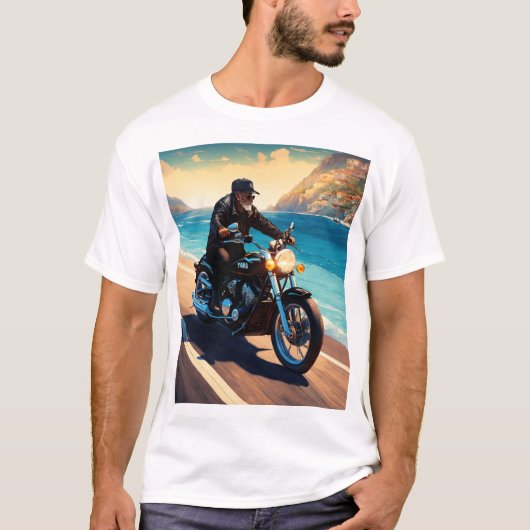 ホワイトヤマハバイクTシャツ Tシャツ (正面)