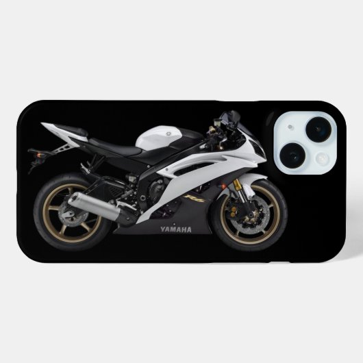 ホワイトヤマハYzf-R6バイク Case-Mate iPhoneケース (裏面 (横))