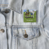 ホワイトユニコーンとフォレストの友人のファンタジーボタン 缶バッジ (インサイチュ)