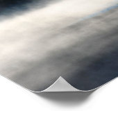 ホワイトユニコーンインミストウイスアートファンタジー ポスター (角)