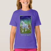 ホワイトユニコーンウッドランドゲートファンタジー馬術 Tシャツ (正面)