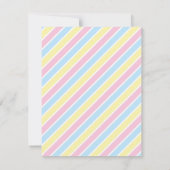 ホワイトユニコーンガールズバースデーパーティー招待状 招待状 (裏面)