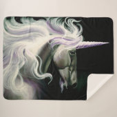 ホワイトユニコーンパープル シェルパブランケット (正面(横))