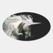 ホワイトユニコーンパープル 楕円形シール (正面)