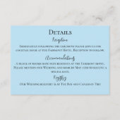 ホワイトユニコーンピンク色の花が青 エンクロージャーカード (正面)