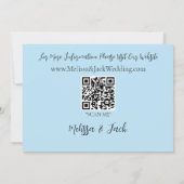 ホワイトユニコーンピンク色の花が青 セーブザデート (裏面)